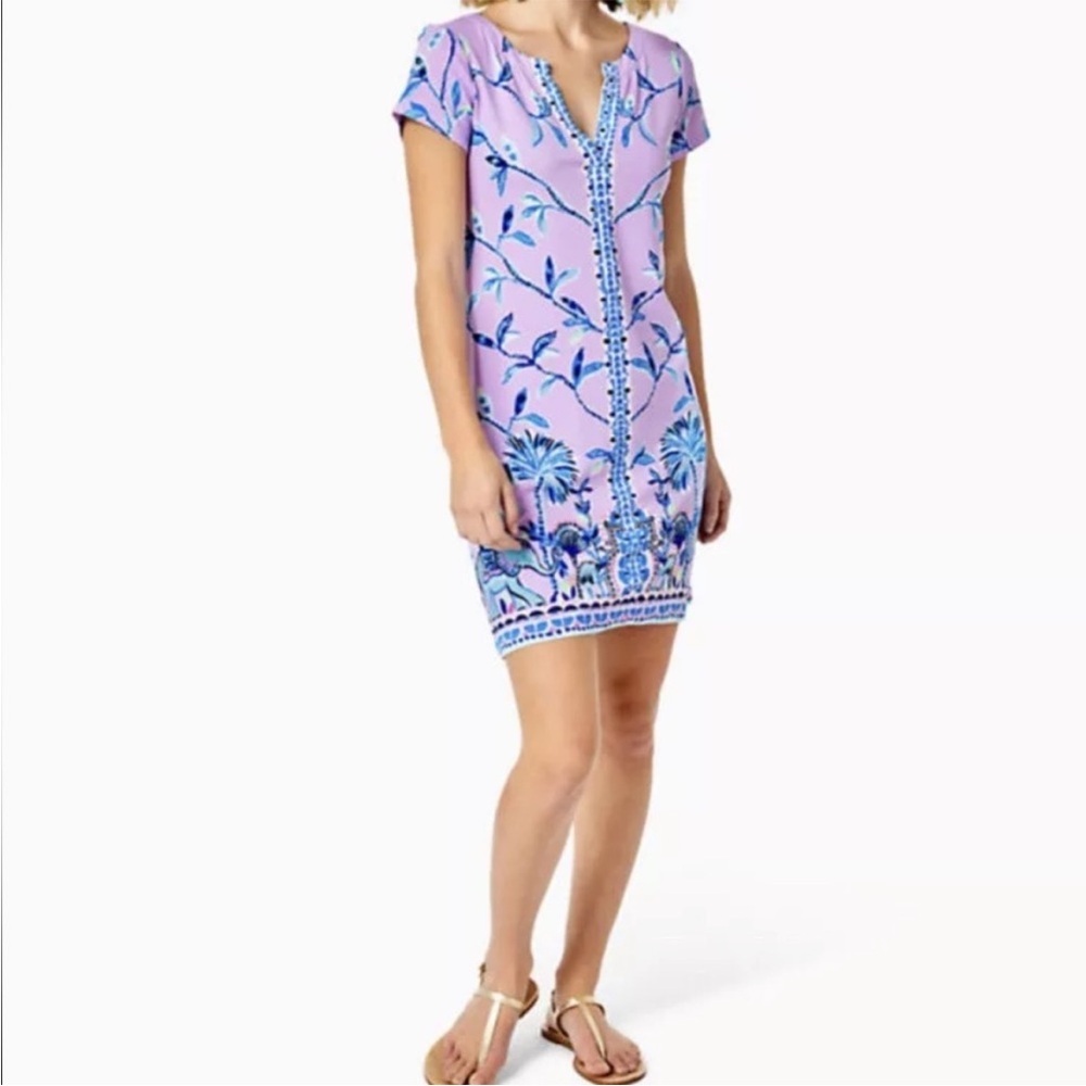 Lilly Pulitzer UPF 50+ Sophiletta Dress Purple Iris Slathouse Jungle Engineered